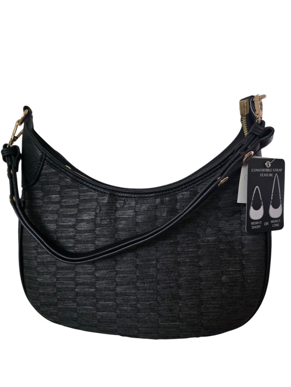 Cee Klein Convertible Shoulder Crossbody Bag  Black
